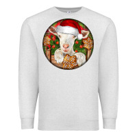 Oatmeal Heather Baby Cashmere Goat Christmas Premium Sweatshirt - LillyAllenDesigns