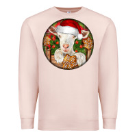 Pale Pink Baby Cashmere Goat Christmas Premium Sweatshirt - LillyAllenDesigns