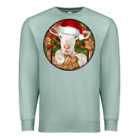 Seafoam Baby Cashmere Goat Christmas Premium Sweatshirt - LillyAllenDesigns