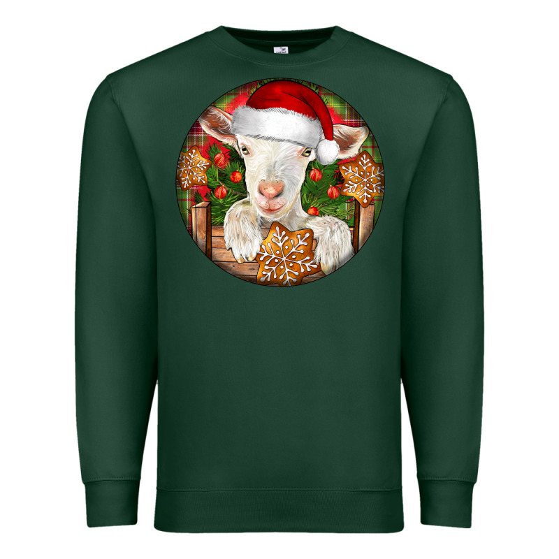 Baby Cashmere Goat Christmas Premium Sweatshirt by LillyAllenDesigns | Teevron