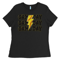 Black game day game day game day softball Ladies Tee - MaliasSmallBusiness
