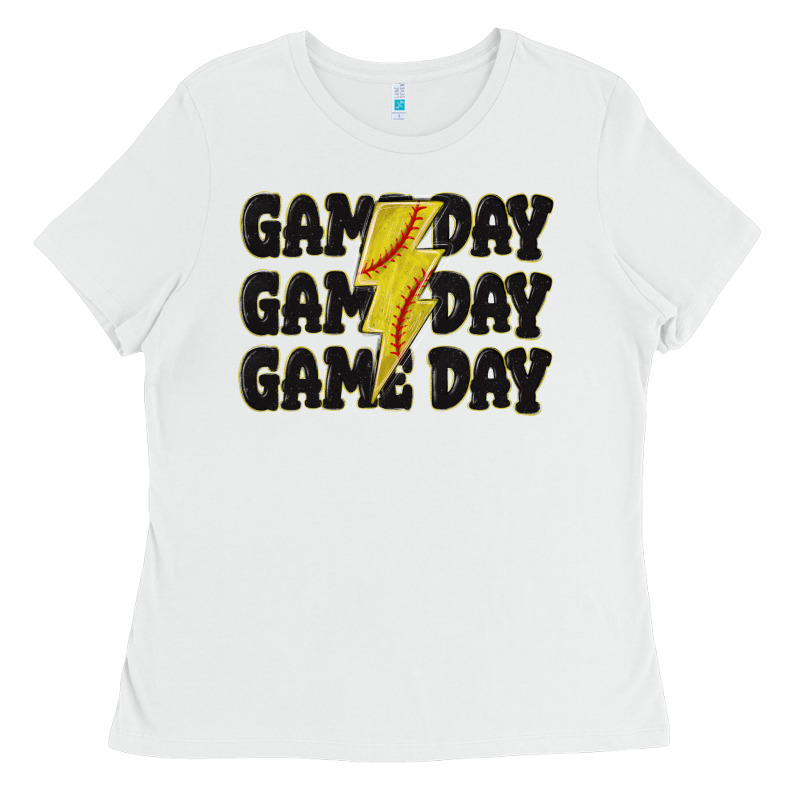 Game Day Game Day Game Day Softball Ladies Tee by MaliasSmallBusiness | Teevron