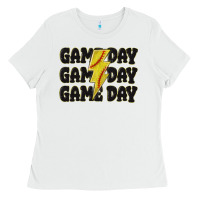 White game day game day game day softball Ladies Tee - MaliasSmallBusiness