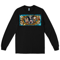 Black western cow turquoise’s white flowers license plate template Long Sleeve Tee - BarkalooDesign