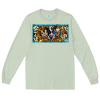 Matcha western cow turquoise’s white flowers license plate template Long Sleeve Tee - BarkalooDesign