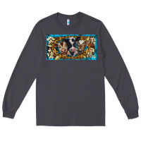 Smoke western cow turquoise’s white flowers license plate template Long Sleeve Tee - BarkalooDesign