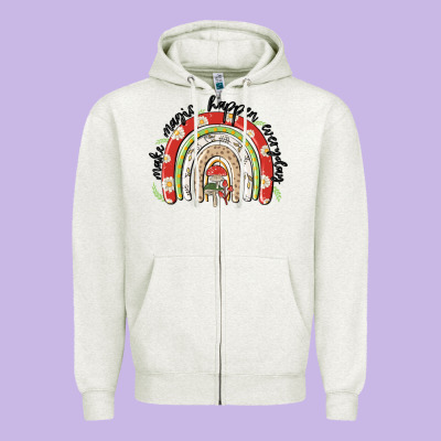 Make Magic Happen Everyday Zipper Hoodie Designed By Maliassmallbusiness