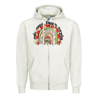 Oatmeal Heather make magic happen everyday Zipper Hoodie - MaliasSmallBusiness