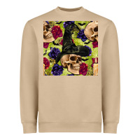 Mushroom halloween witch skull seamless pattern Heavyweight Sweatshirt - BundleAndBundleShop