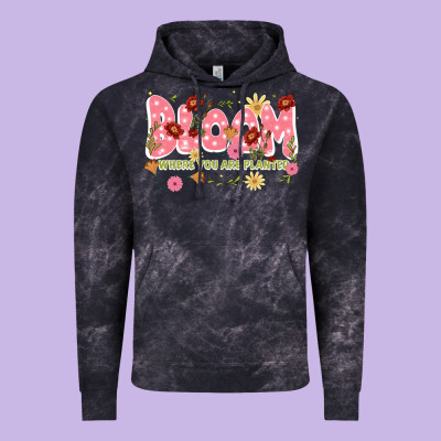 Bloom Where You Are Planted Vintage Hoodie Designed By Jahusdesignshop