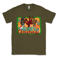 Army Green merry christmas cactus Classic Tee - AdoDesignShop
