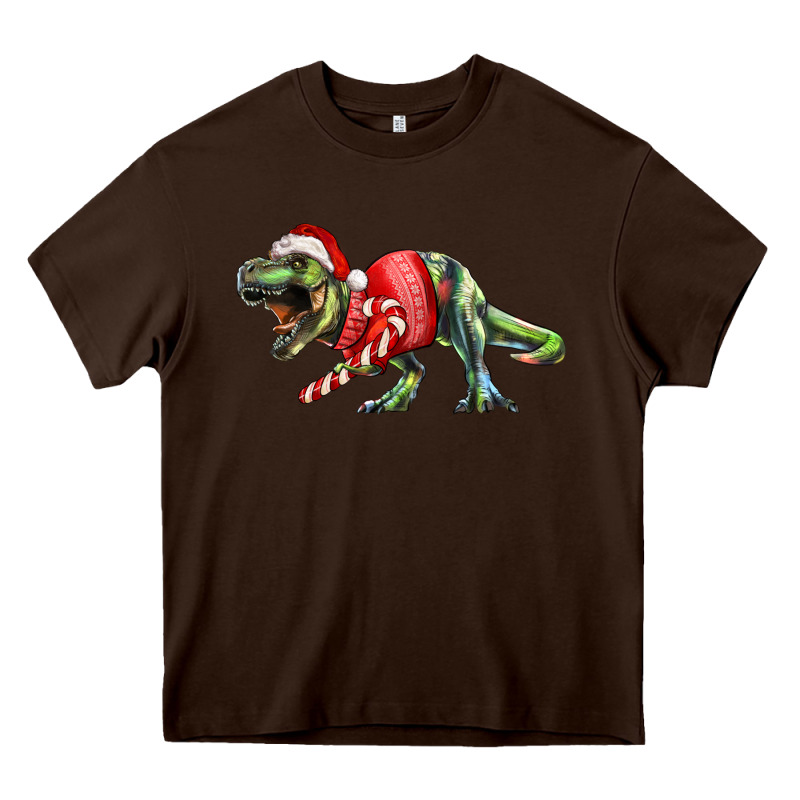 T Rex Christmas Heavy Core Tee by RanaPortraitStore | Teevron