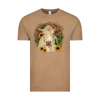 Vintage Coffee charolais leopard cactus sunflower Vintage Tee - JahusDesignShop