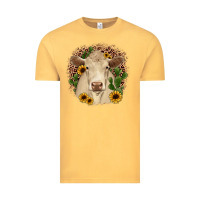 Vintage Mustard charolais leopard cactus sunflower Vintage Tee - JahusDesignShop