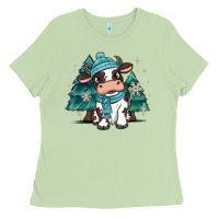 Matcha winter i'm udderly freezing baby cow Ladies Tee - MaliasSmallBusiness