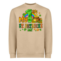 Mushroom my first st patricks day with coins and shamrocks Heavyweight Sweatshirt - AdoDesignShop