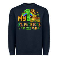 Navy my first st patricks day with coins and shamrocks Heavyweight Sweatshirt - AdoDesignShop