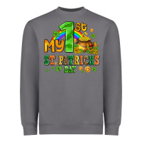 Storm my first st patricks day with coins and shamrocks Heavyweight Sweatshirt - AdoDesignShop