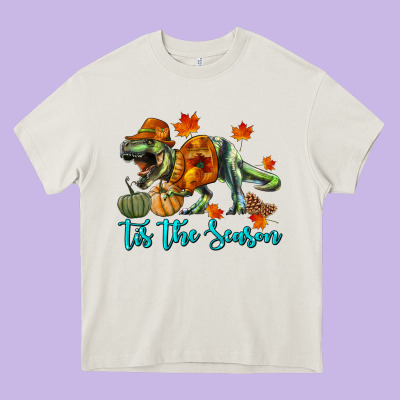 Heavy Core Tee t rex tis the season