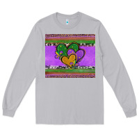 Moon Dust mardi gras hearts and fleur de lis Long Sleeve Tee - Jasminsmagicworld