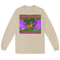 Mushroom mardi gras hearts and fleur de lis Long Sleeve Tee - Jasminsmagicworld
