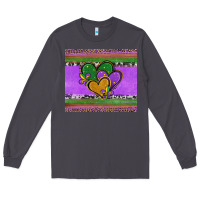 Smoke mardi gras hearts and fleur de lis Long Sleeve Tee - Jasminsmagicworld