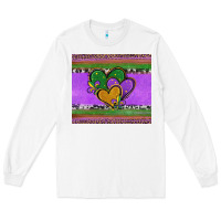 White mardi gras hearts and fleur de lis Long Sleeve Tee - Jasminsmagicworld