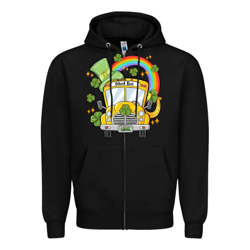 St. Patrick's Day School Bus Zipper Hoodie by MaliasSmallBusiness | Teevron