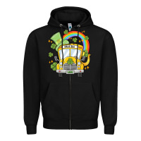 Black st. patrick's day school bus Zipper Hoodie - MaliasSmallBusiness