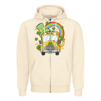 Sandshell st. patrick's day school bus Zipper Hoodie - MaliasSmallBusiness