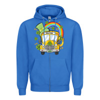True Royal st. patrick's day school bus Zipper Hoodie - MaliasSmallBusiness