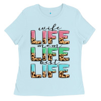 Baby Blue wife life mom life best life Ladies Tee - MaliasSmallBusiness