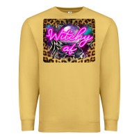Antique Gold Witchy Af Crystal Ball Premium Sweatshirt - LillyAllenDesigns