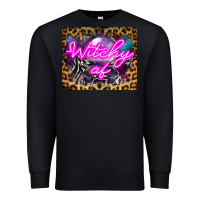 Black Witchy Af Crystal Ball Premium Sweatshirt - LillyAllenDesigns