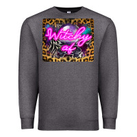 Charcoal Heather Witchy Af Crystal Ball Premium Sweatshirt - LillyAllenDesigns