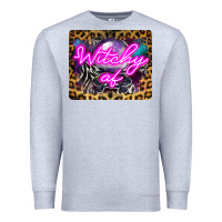 Heather Grey Witchy Af Crystal Ball Premium Sweatshirt - LillyAllenDesigns
