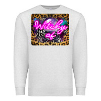 Oatmeal Heather Witchy Af Crystal Ball Premium Sweatshirt - LillyAllenDesigns
