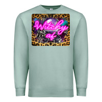 Seafoam Witchy Af Crystal Ball Premium Sweatshirt - LillyAllenDesigns