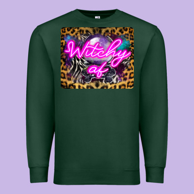 Witchy Af Crystal Ball Premium Sweatshirt Designed By Lillyallendesigns