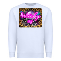 White Witchy Af Crystal Ball Premium Sweatshirt - LillyAllenDesigns