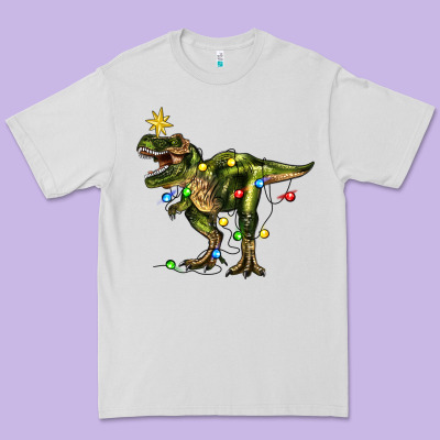Tree Rex Christmas Premium Tee Designed By Zillion Design Studio