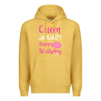 Antique Gold Queen Was Born İn January Happy Birthday Premium Hoodie - Bettercallsaul