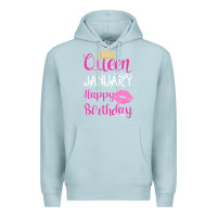 Blue Mist Queen Was Born İn January Happy Birthday Premium Hoodie - Bettercallsaul