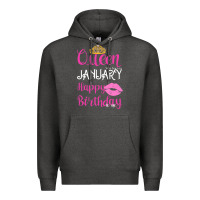 Charcoal Heather Queen Was Born İn January Happy Birthday Premium Hoodie - Bettercallsaul