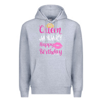 Heather Grey Queen Was Born İn January Happy Birthday Premium Hoodie - Bettercallsaul