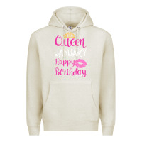 Oatmeal Heather Queen Was Born İn January Happy Birthday Premium Hoodie - Bettercallsaul