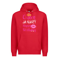 Red Queen Was Born İn January Happy Birthday Premium Hoodie - Bettercallsaul