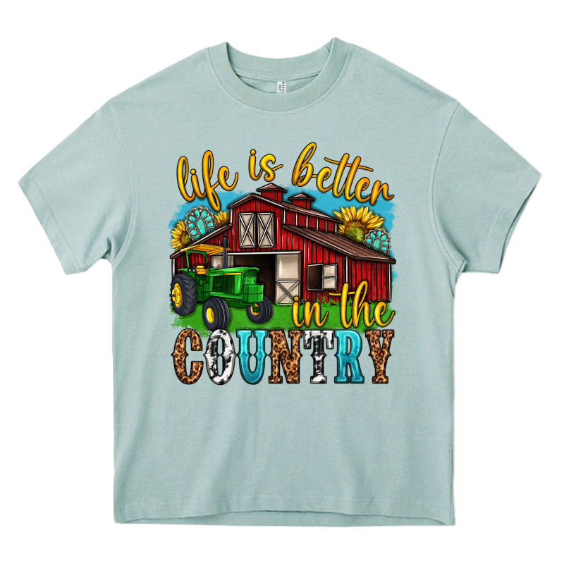 Life Is Better In The Country Western Heavy Core Tee by texasbilliewilder | Teevron