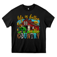 Black life is better in the country western Heavy Core Tee - texasbilliewilder