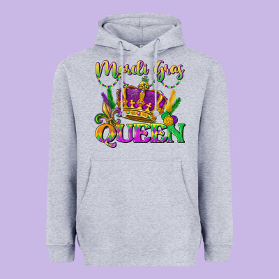 Mardi Gras Queen Heavyweight Hoodie Designed By Lillyallendesigns